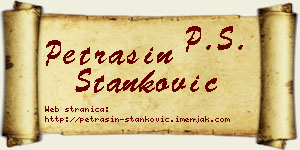 Petrašin Stanković vizit kartica
